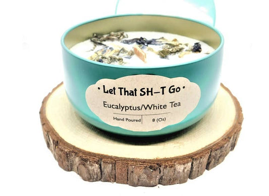 Let That SH-T Go Eucalyptus & White Tea Scented Candle