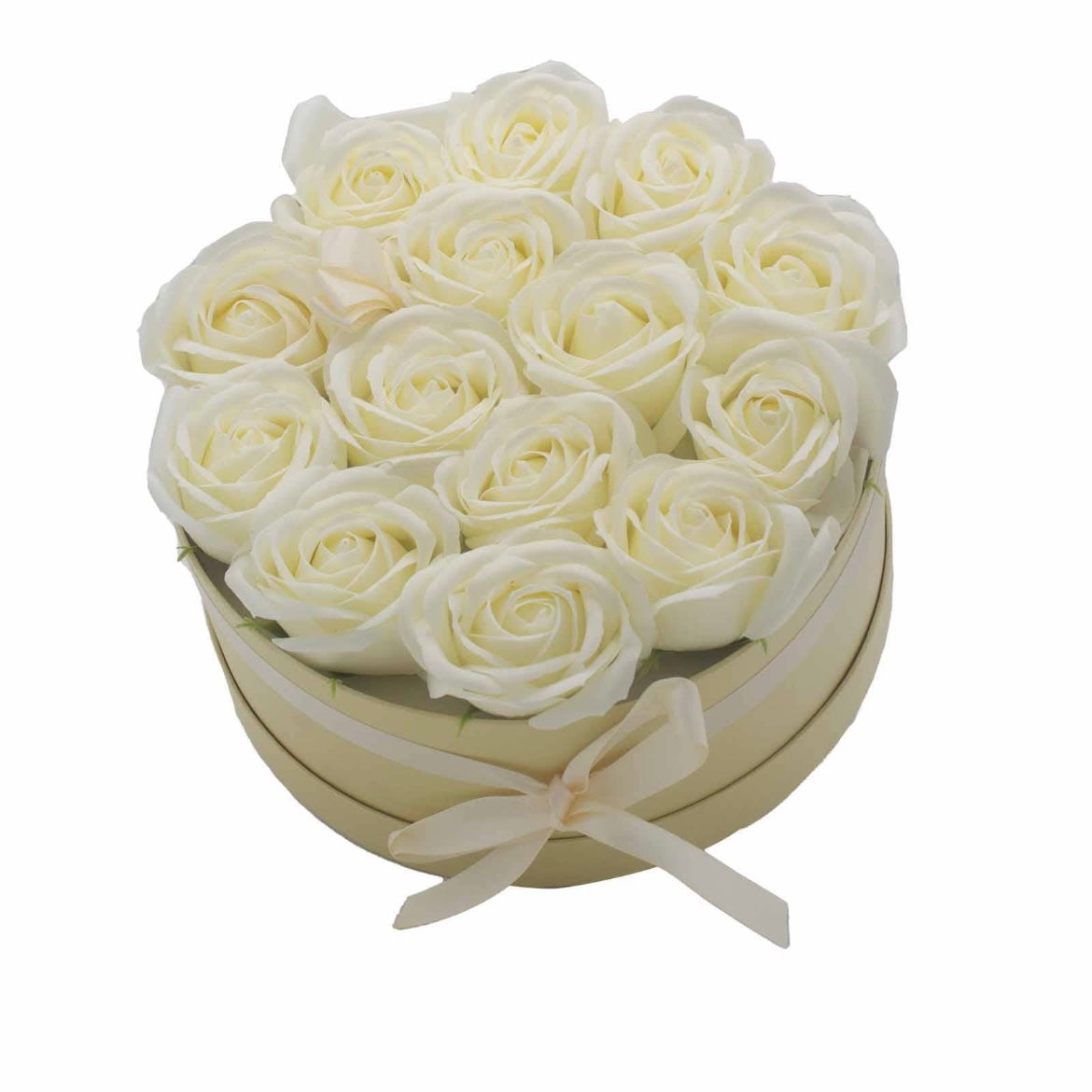 Stunning Rose Bouquet Soap - Large Round Shape Cream