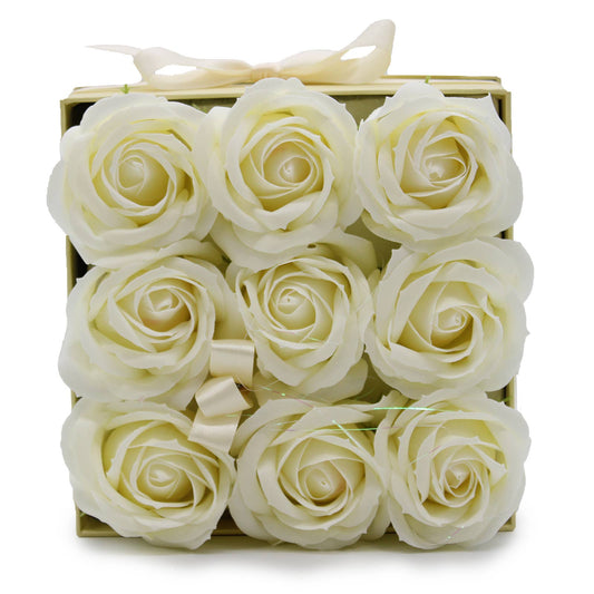 Stunning Rose Bouquet Soap - Large Square Shape Cream