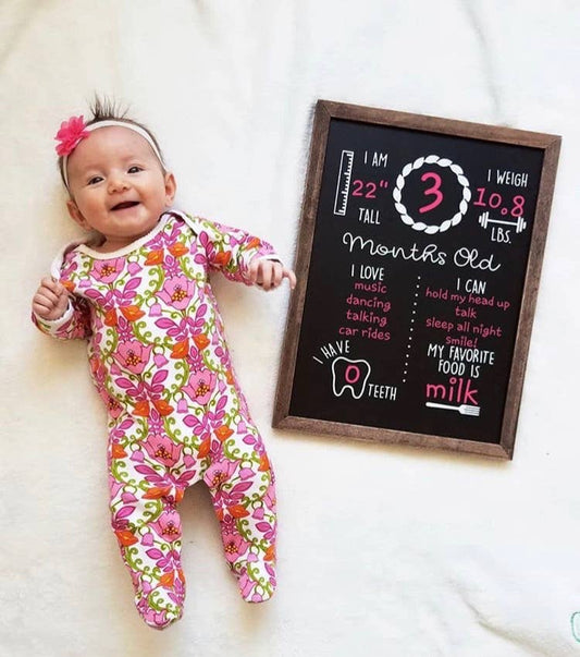 Baby Monthly Milestone Chalkboard